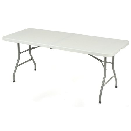GLOBAL INDUSTRIAL 72 Fold in Half Table, White 506801